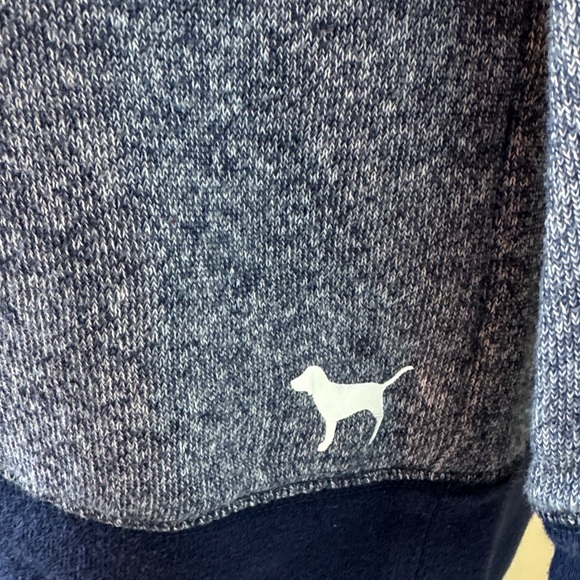 Pink Victoria's Secret Navy Blue V-Neck Sweatshirt - Picture 2 of 8